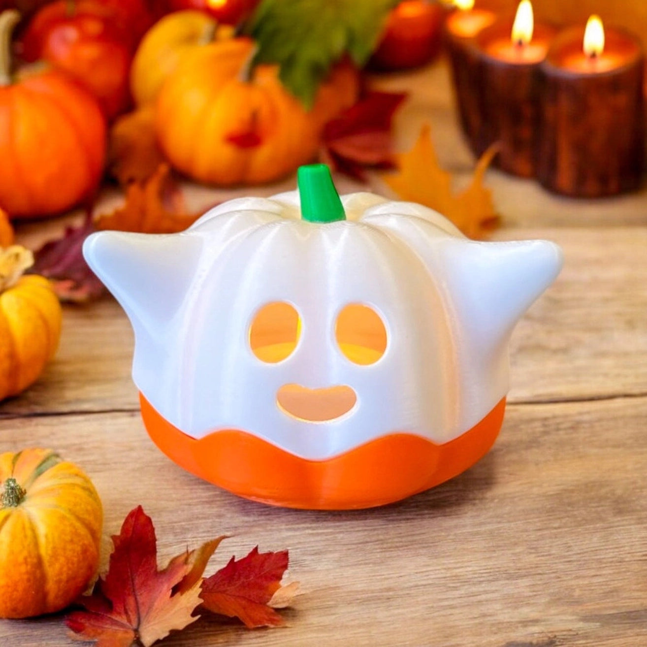 Citrouille fantôme LED