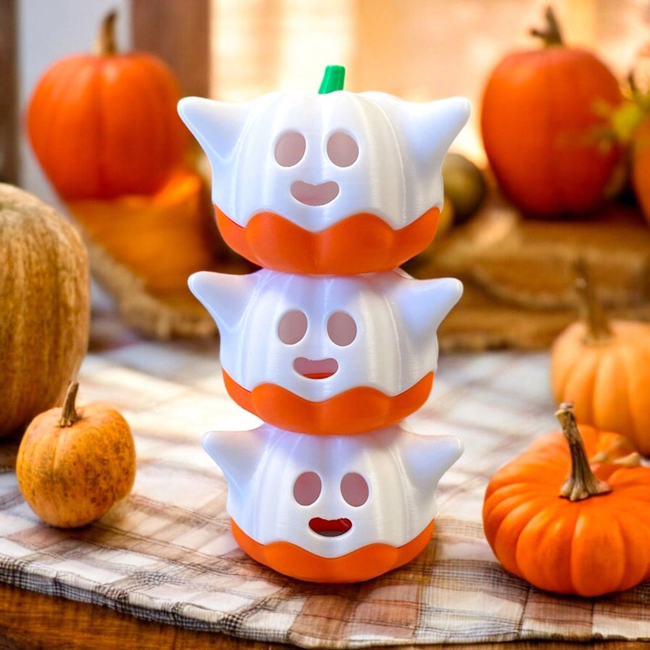 Citrouille fantôme LED