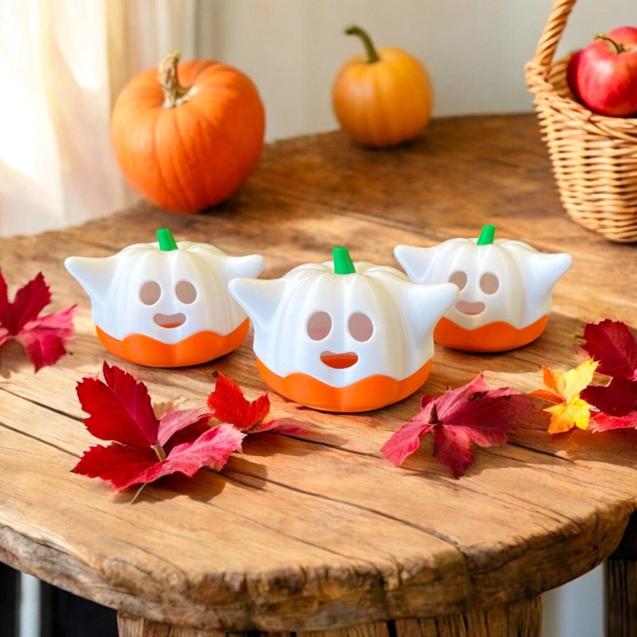 Citrouille fantôme LED