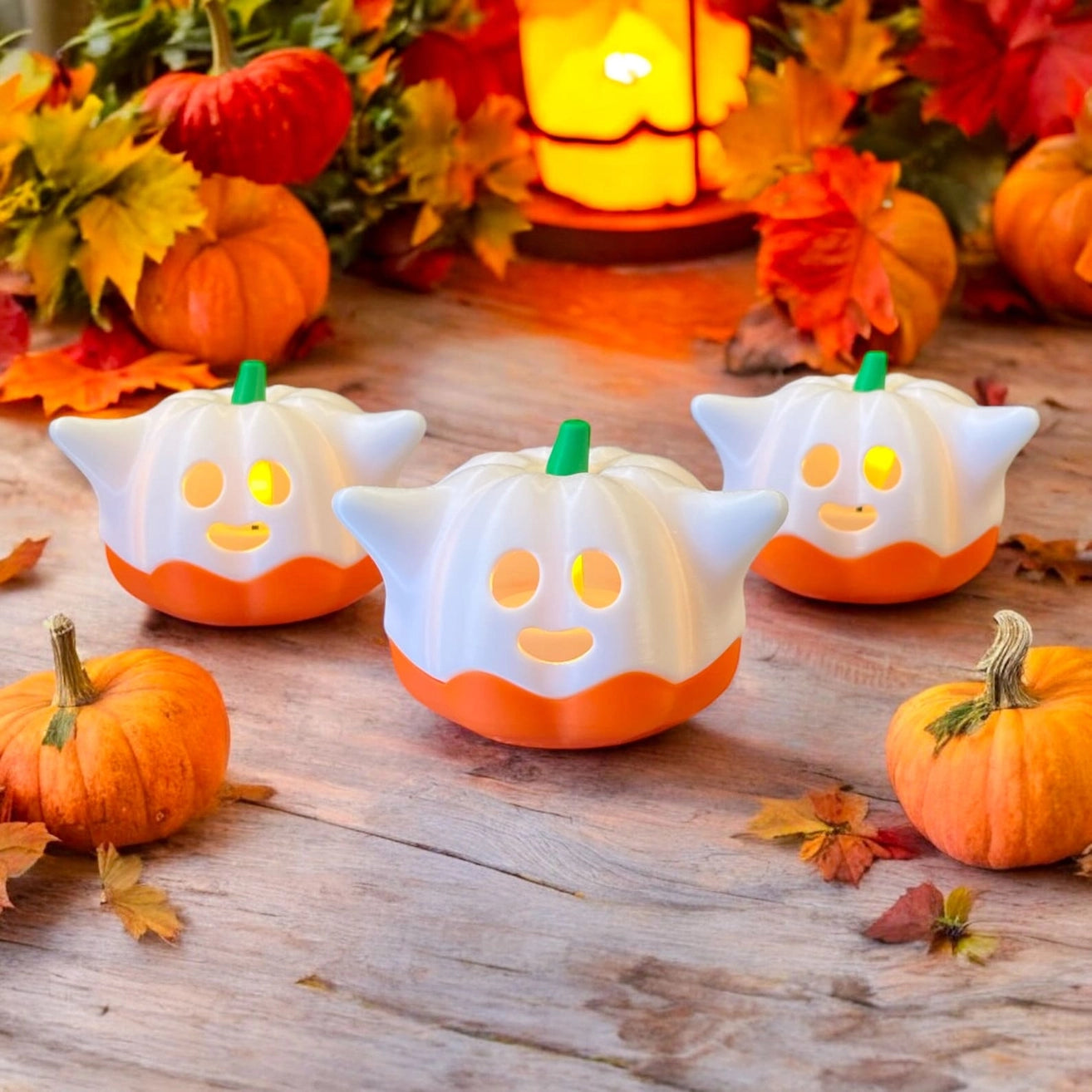 Citrouille fantôme LED