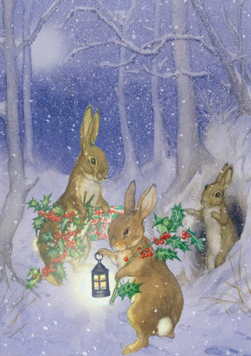 Carte de noël - Lapins - La Muchette