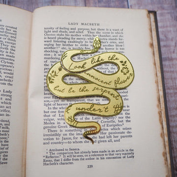 Marque-page doré - Serpent