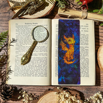 Marque-page Vitrail - Dragon doré
