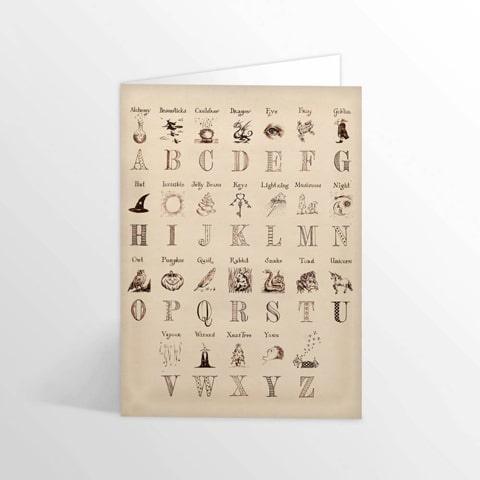 Carte 2 volets Alphabet Harry Potter - La Muchette
