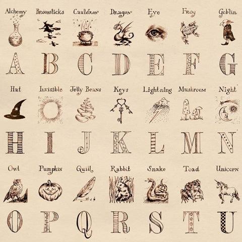 Carte 2 volets Alphabet Harry Potter - La Muchette