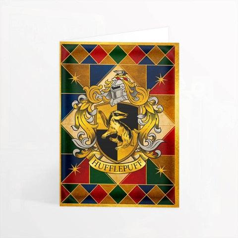 Carte 2 volets Blason Poufsouffle - La Muchette