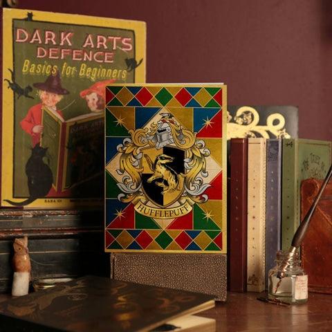 Carte 2 volets Blason Poufsouffle - La Muchette