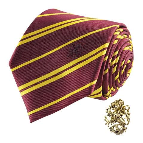 Cravate Deluxe Gryffondor avec pin's - La Muchette