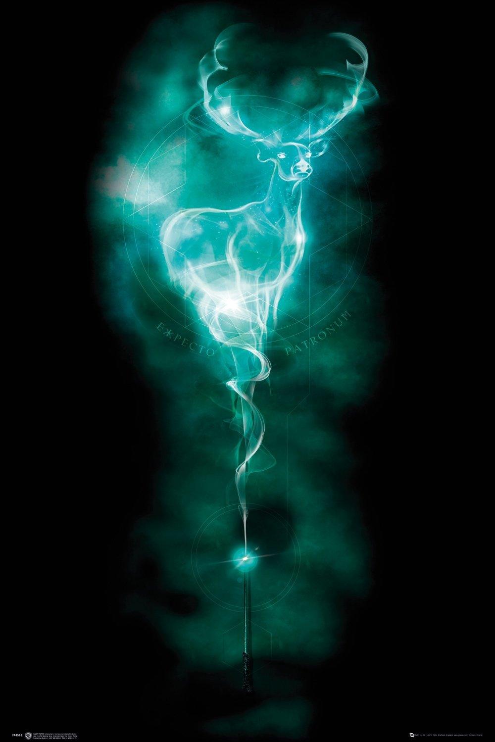 Poster "Patronus Cerf" roulé filmé (91.5x61) - La Muchette