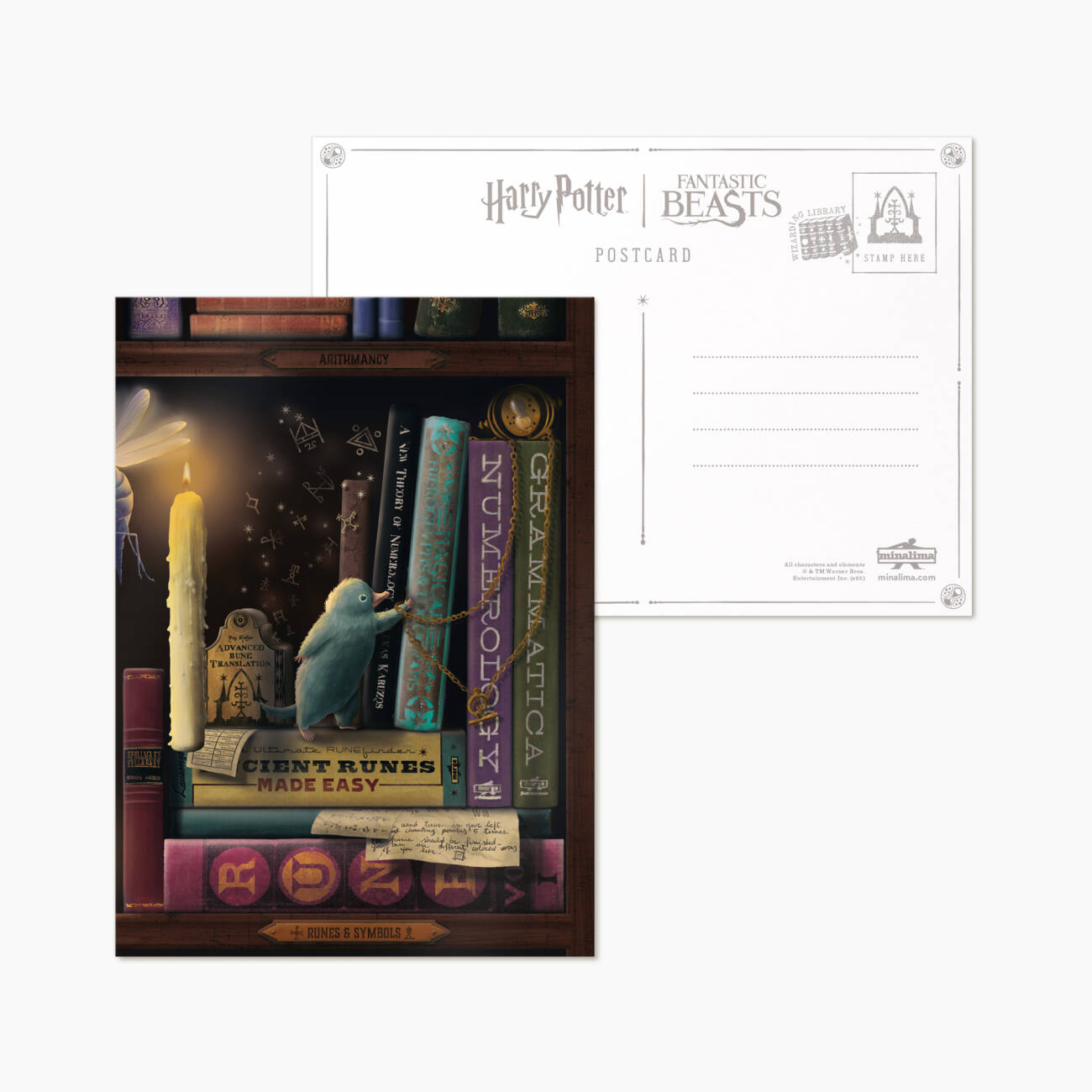 Carte postale mystère - Série 03 - Bibliothèque des Sorciers
