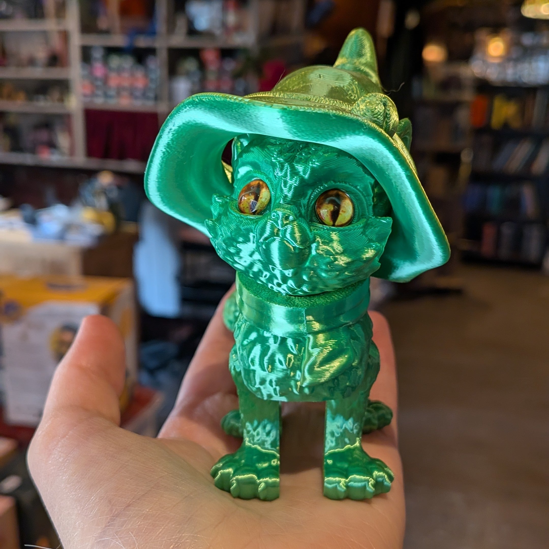 Chat Chapeauté 3D - 11cm