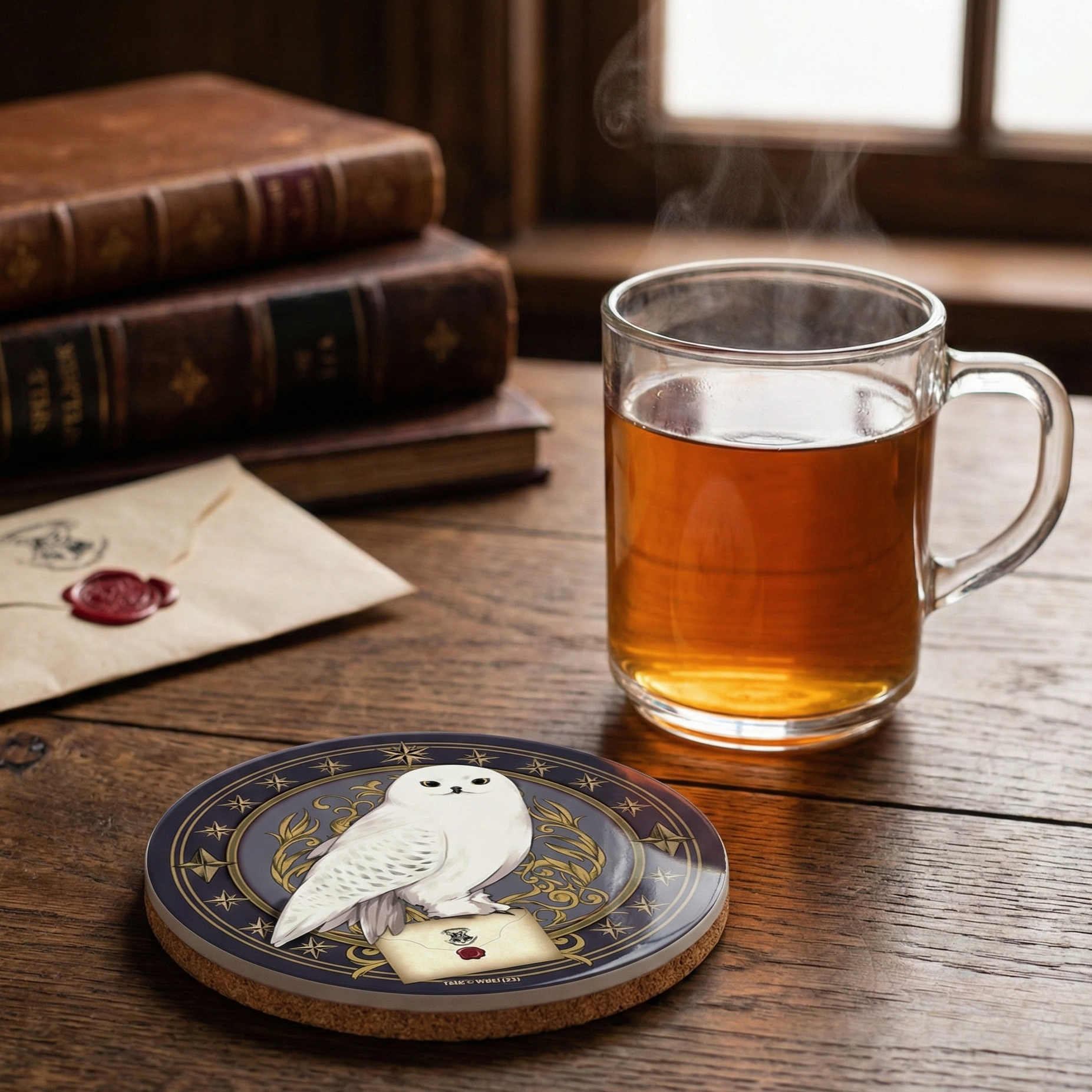 Dessous de Verre Hedwige - Harry Potter - Céramique & Liège (10cm)