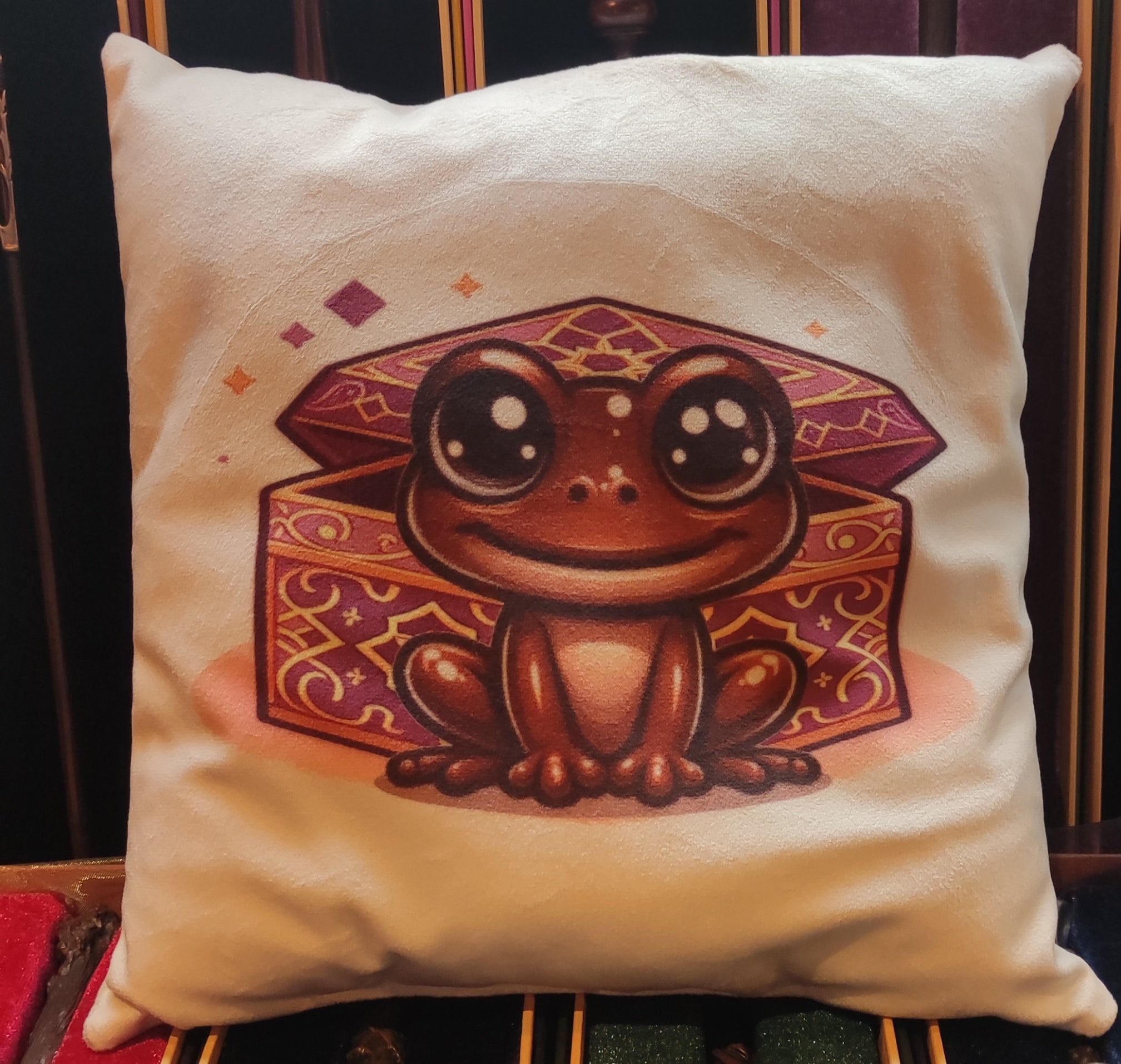 Coussin Grenouille au Chocolat