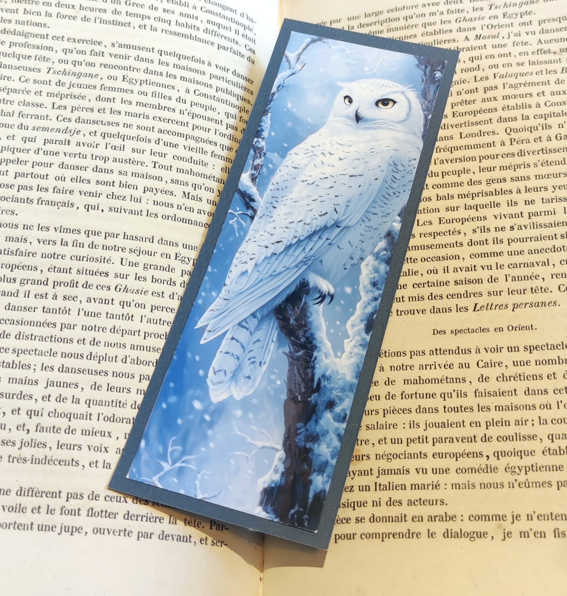 Marque page - Chouette des neiges