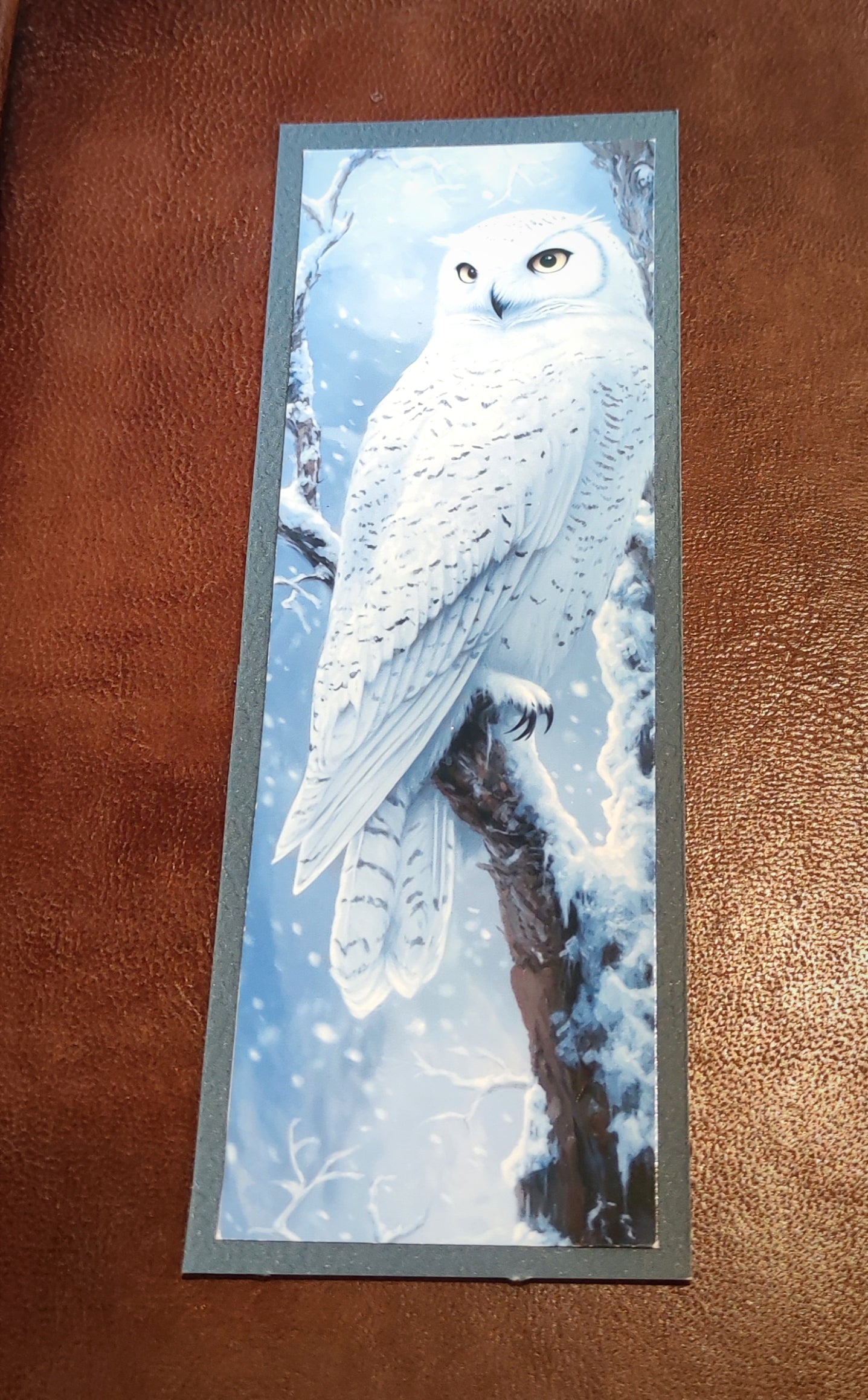 Marque page - Chouette des neiges - La Muchette