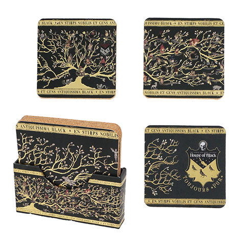 Lot de 4 sous-verres - Famille Black
