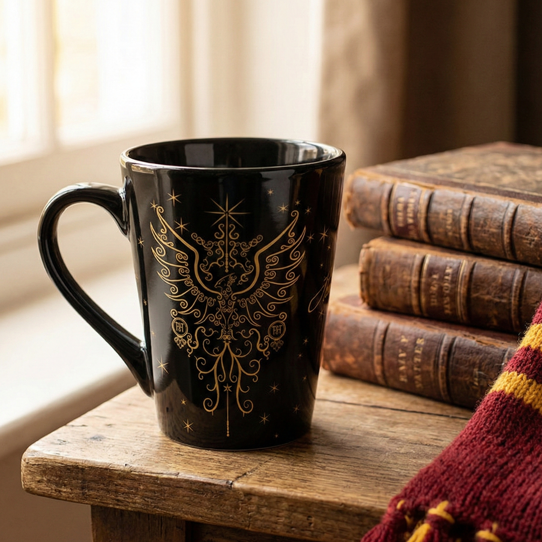 Mug Phénix & Poudlard - Harry Potter - Tasse Dorée Mat & Foil (250ml) - Céramique