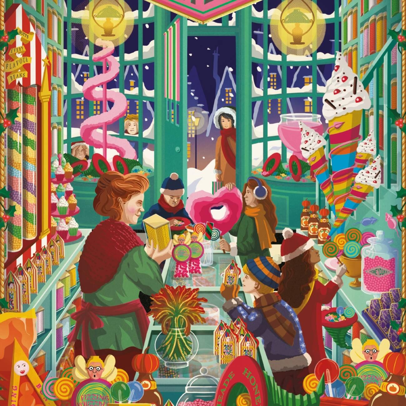 Affiche d'Art "Intérieur de Honeydukes" - Harry Potter x MinaLima (21x30 cm)