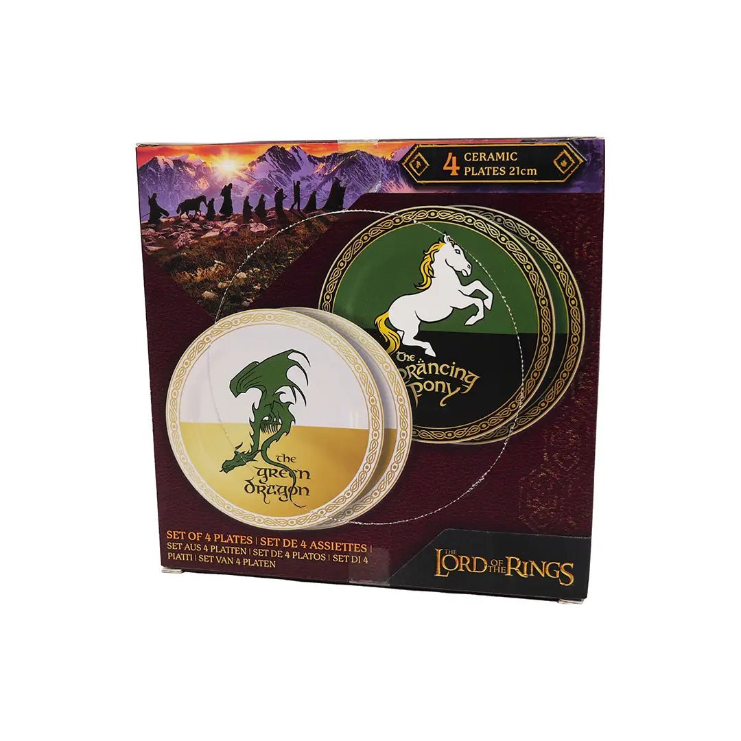 Lot de 4 assiettes Seigneur des Anneaux - Tavernes - La Muchette