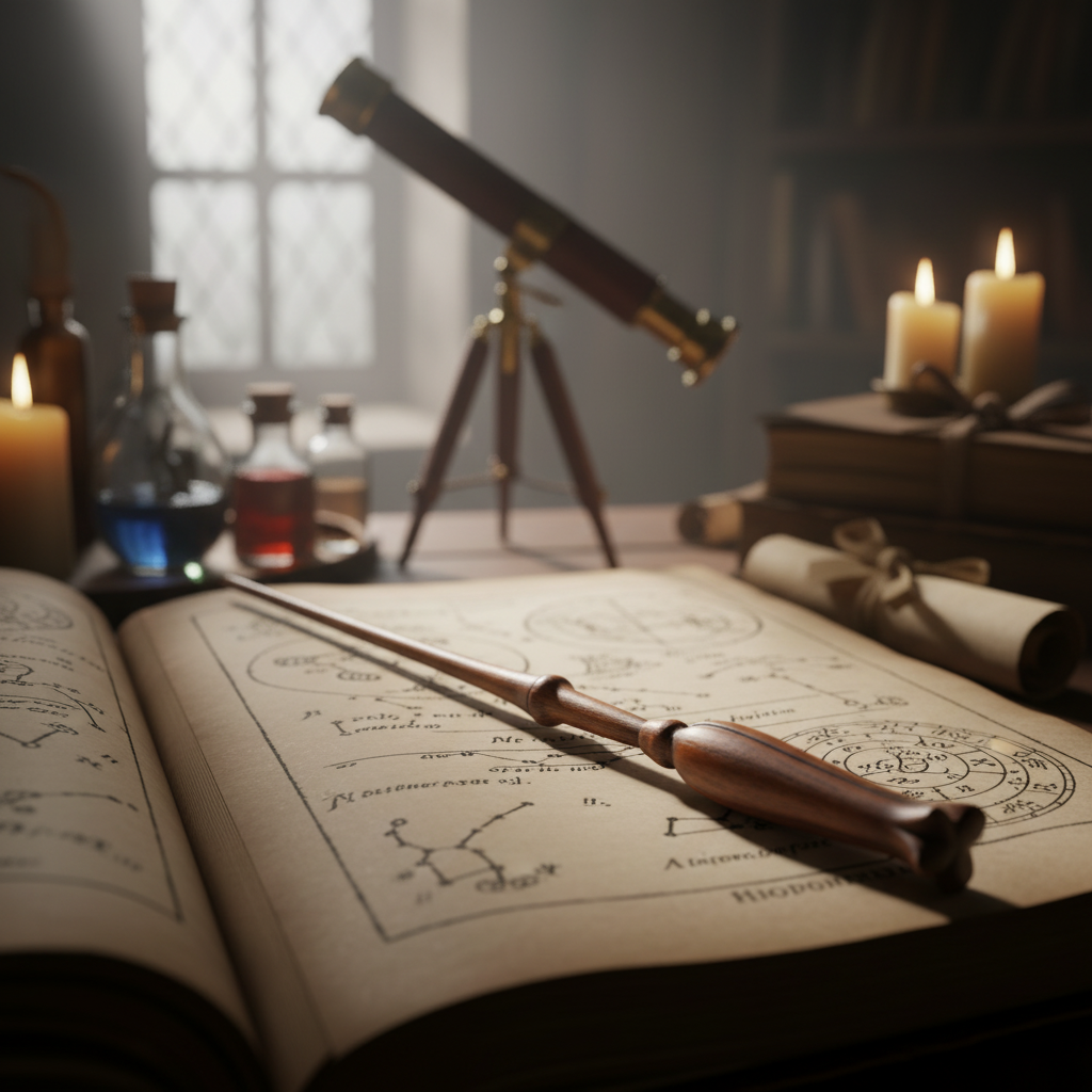 Baguette de Luna Lovegood - Harry Potter - Réplique Officielle - Vue artistique et détaillée