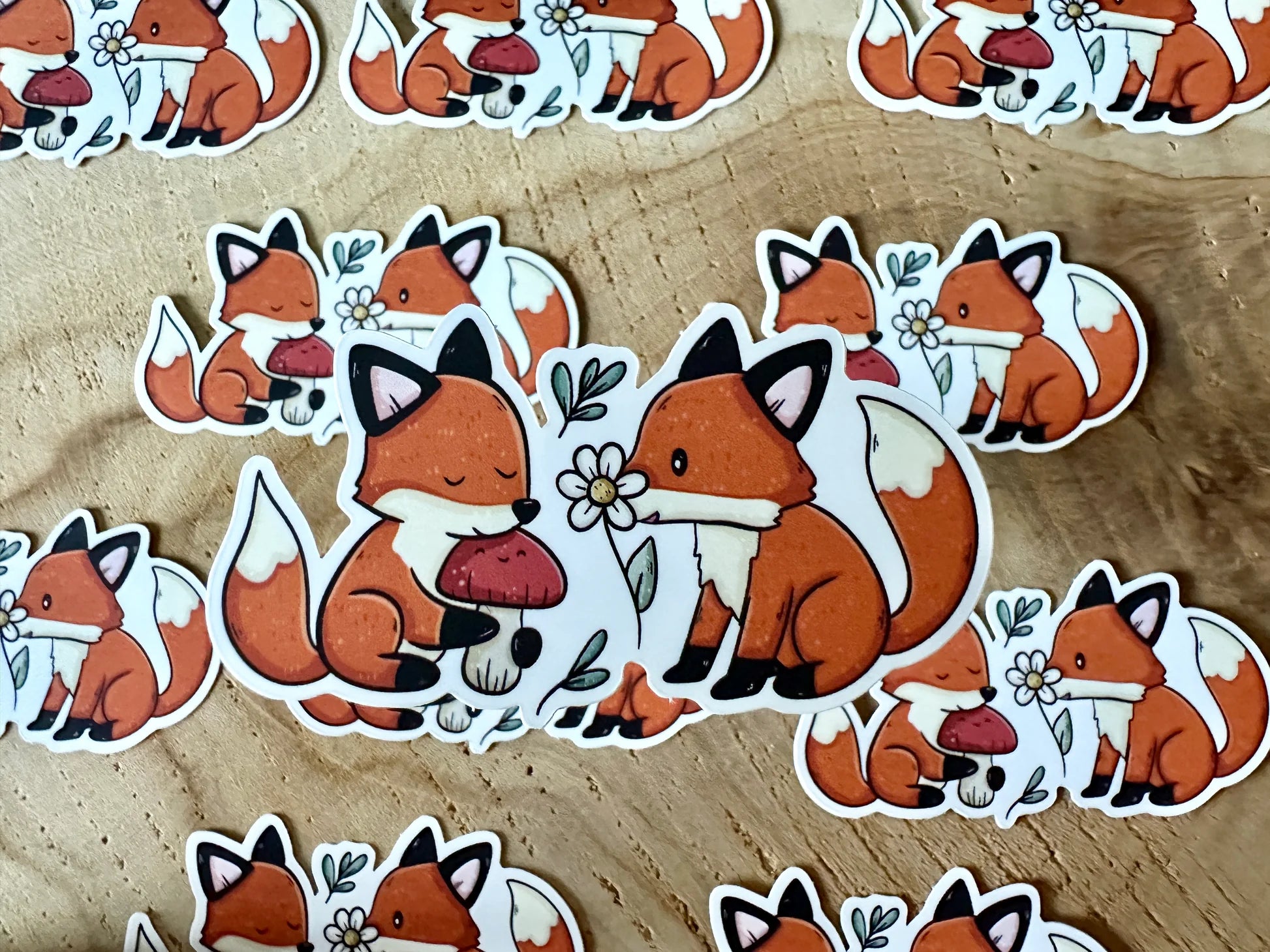 Sticker - Bébés renards