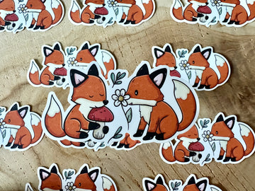 Sticker - Bébés renards