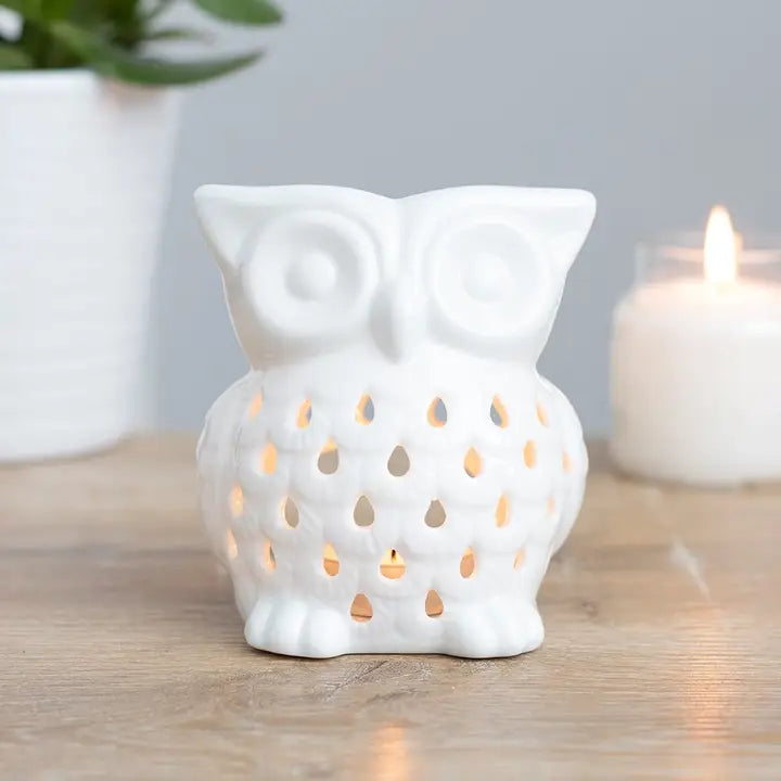 Brûle parfum - Hibou blanc