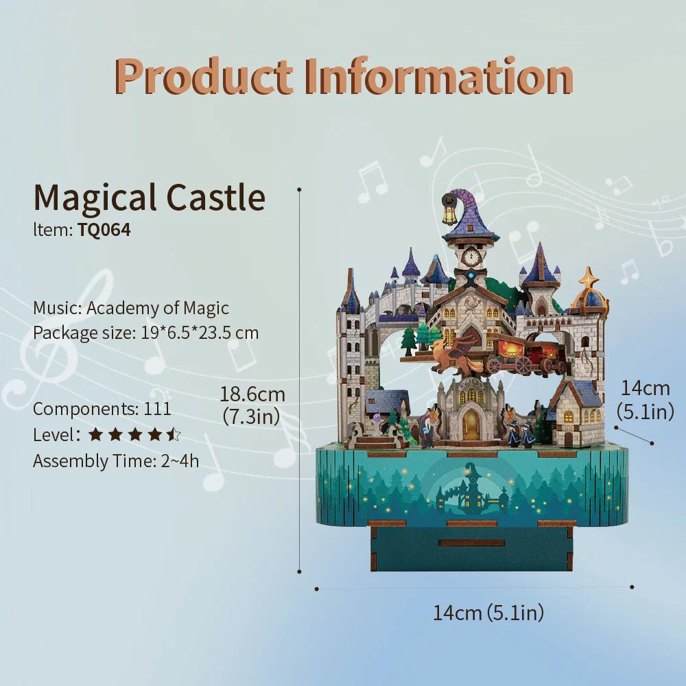 Booknook Boîte à musique - Château Magique - La Muchette