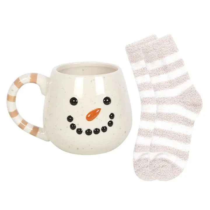 Ensemble De Mugs Et Chaussettes De Noël - Bonhomme de neige