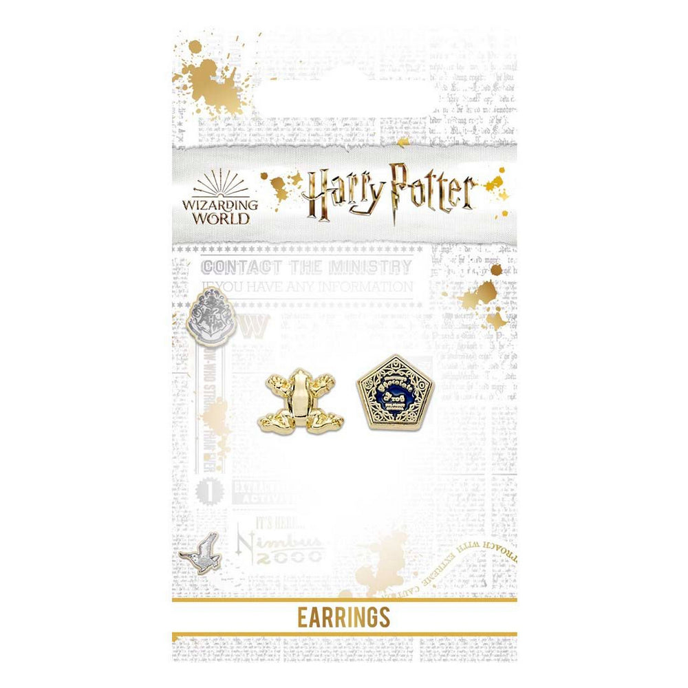 Boucles d'oreilles - Chocogrenouille et la boîte plaqué or