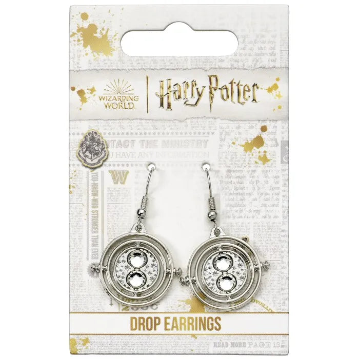 Boucles d'oreilles Retourneur de temps argenté