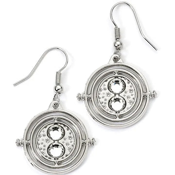 Boucles d'oreilles Retourneur de temps argenté