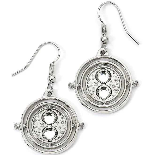 Boucles d'oreilles Retourneur de temps argenté