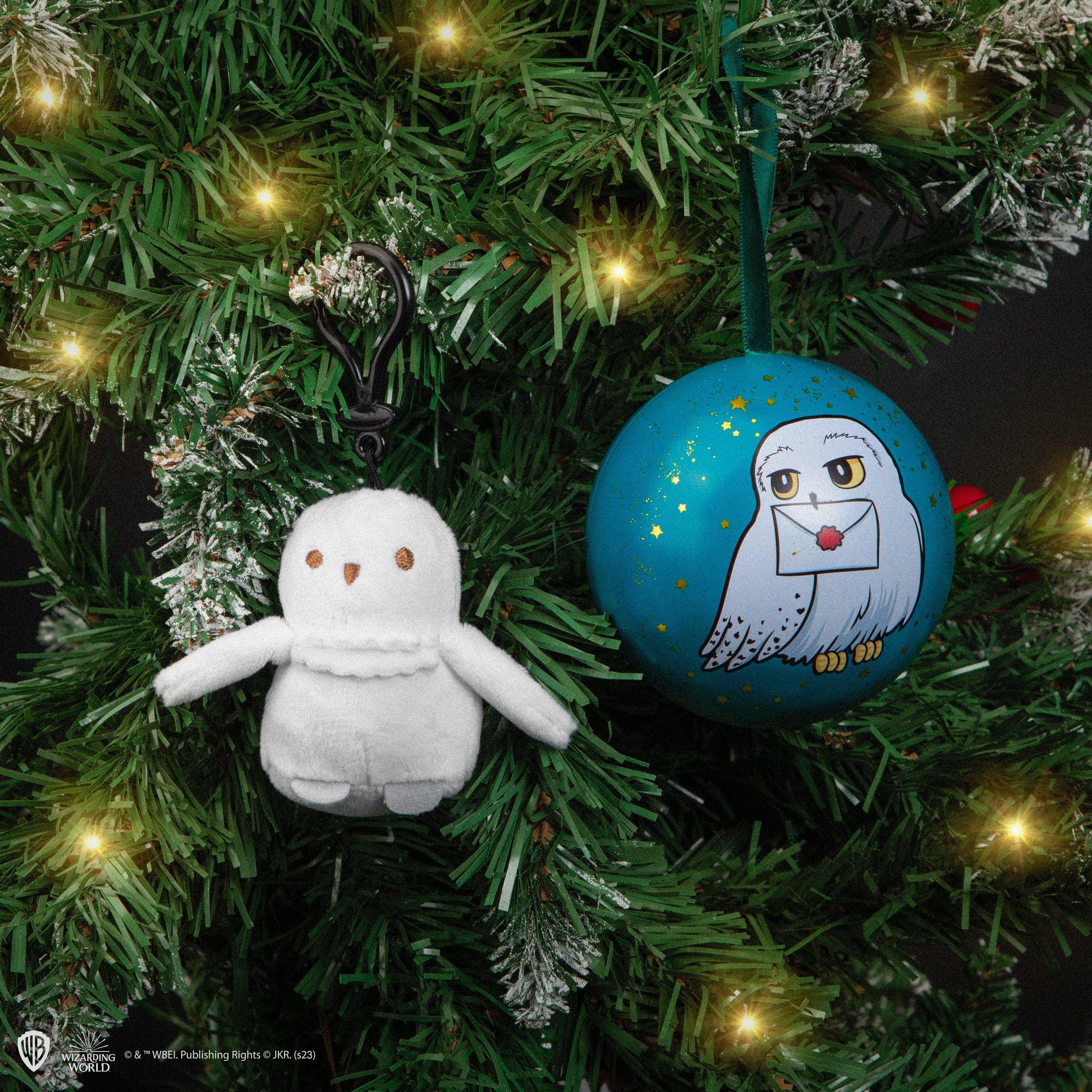 Boule de Noël avec porte - clé peluche Hedwige - La Muchette