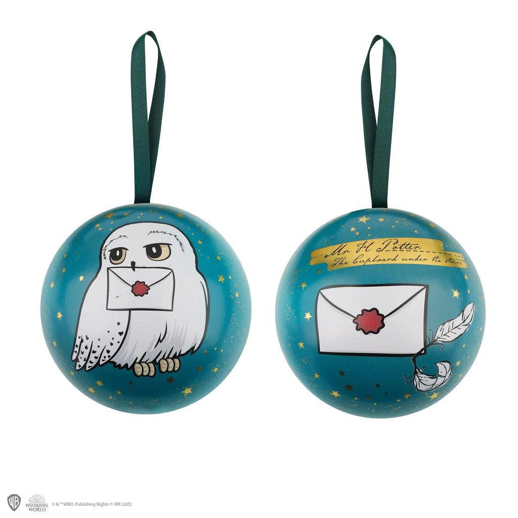 Boule de Noël avec porte-clé peluche Hedwige - La Muchette