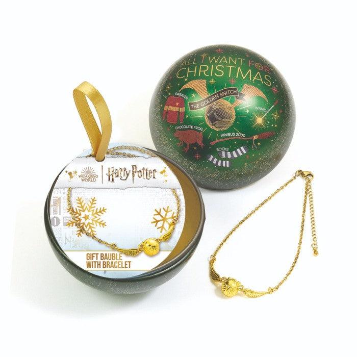Boule de Noël et bracelet Vif d'Or - Harry Potter - La Muchette