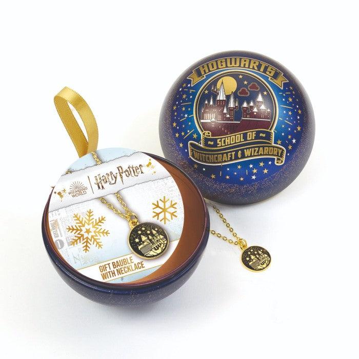 Boule de Noël et collier château de Poudlard - Harry Potter - La Muchette