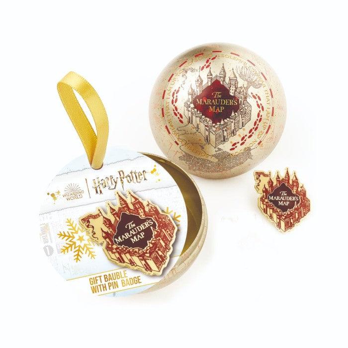 Boule de Noël et pin's Carte du Maraudeur - Harry Potter - La Muchette