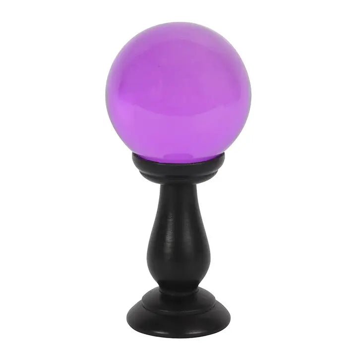Boule de cristal violette et support - La Muchette