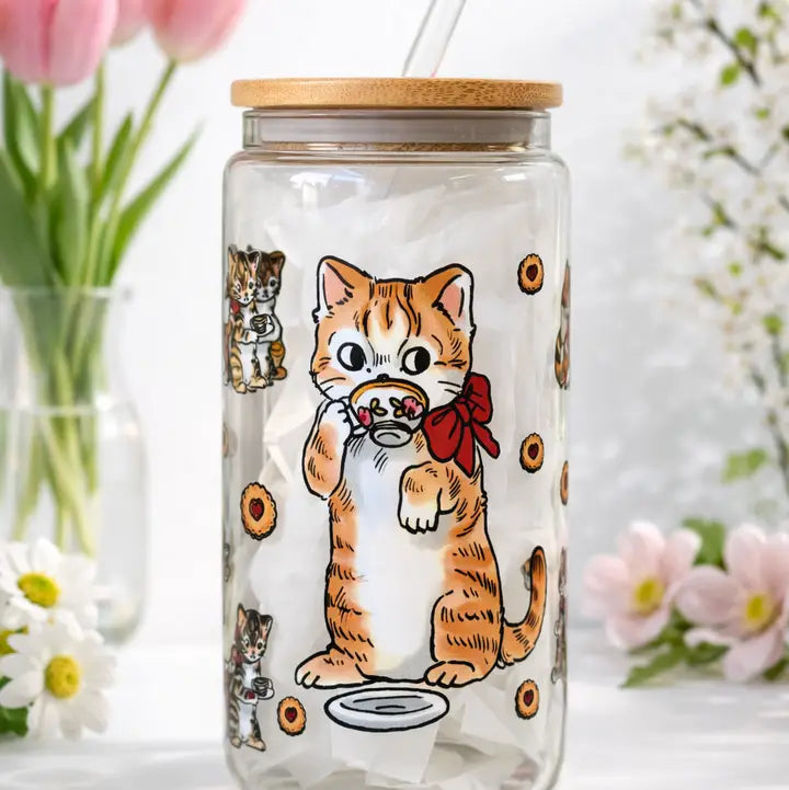 Bouteille avec paille - Goûter pour Chats