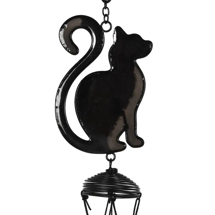Carillon à vent - Chat noir - La Muchette