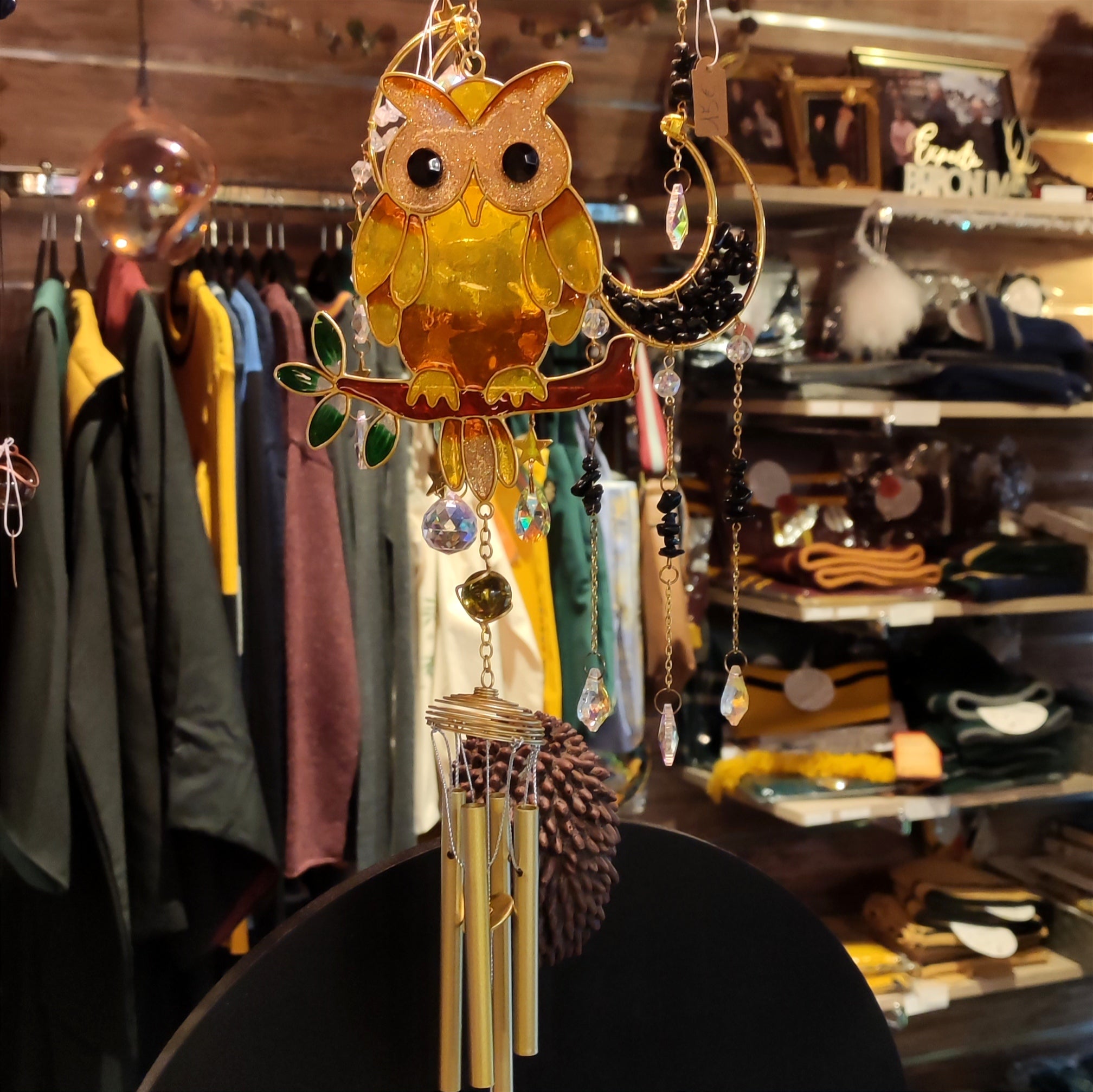 Carillon Hibou sur sa branche