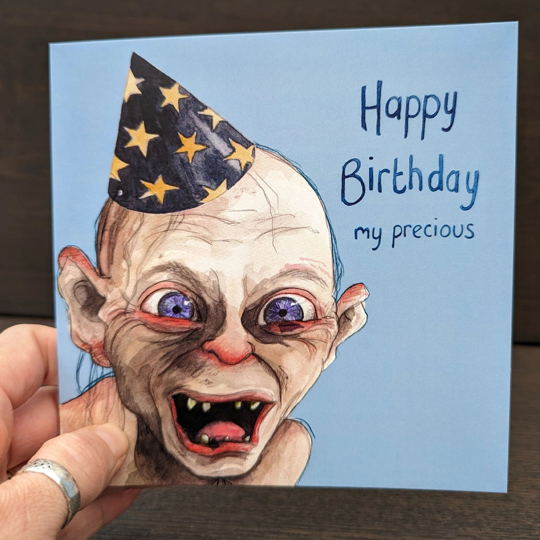 Carte d'anniversaire Gollum