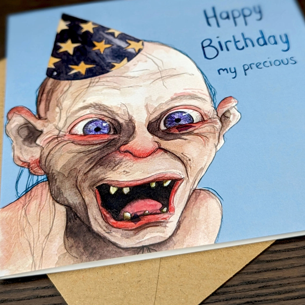 Carte d'anniversaire Gollum