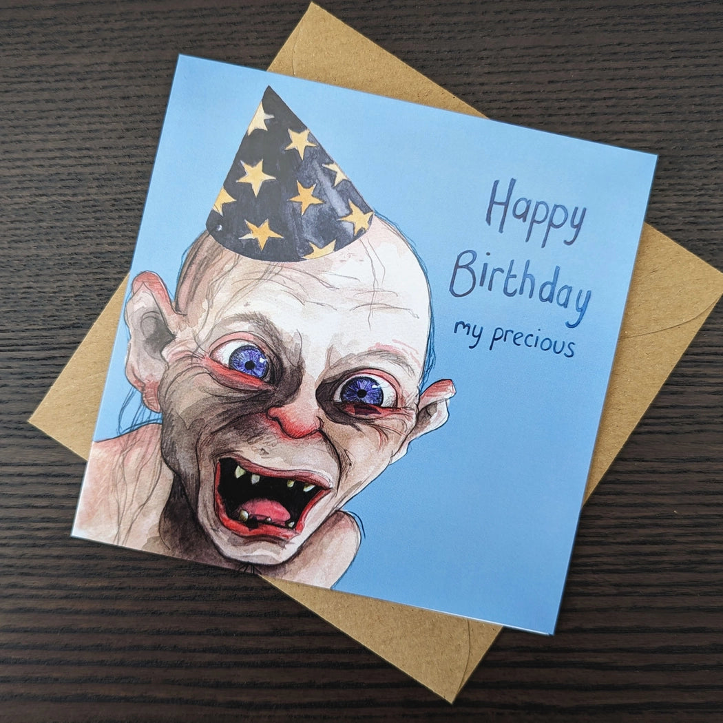 Carte d'anniversaire Gollum