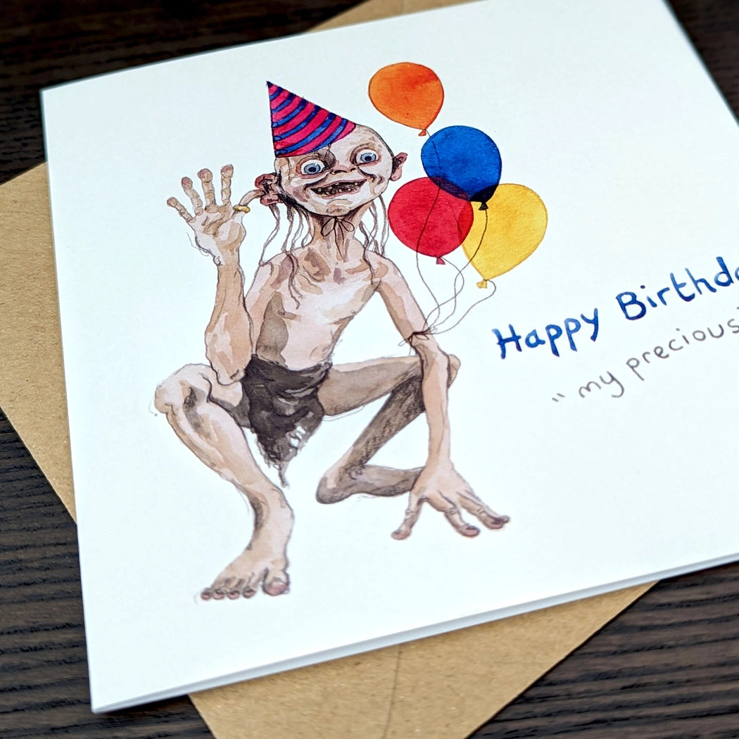 Carte d'anniversaire Gollum