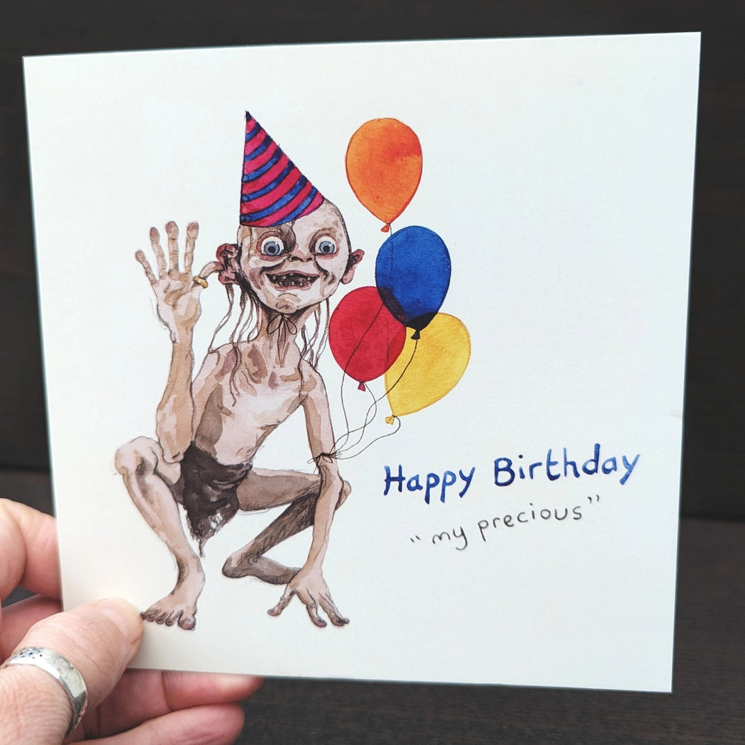 Carte d'anniversaire Gollum