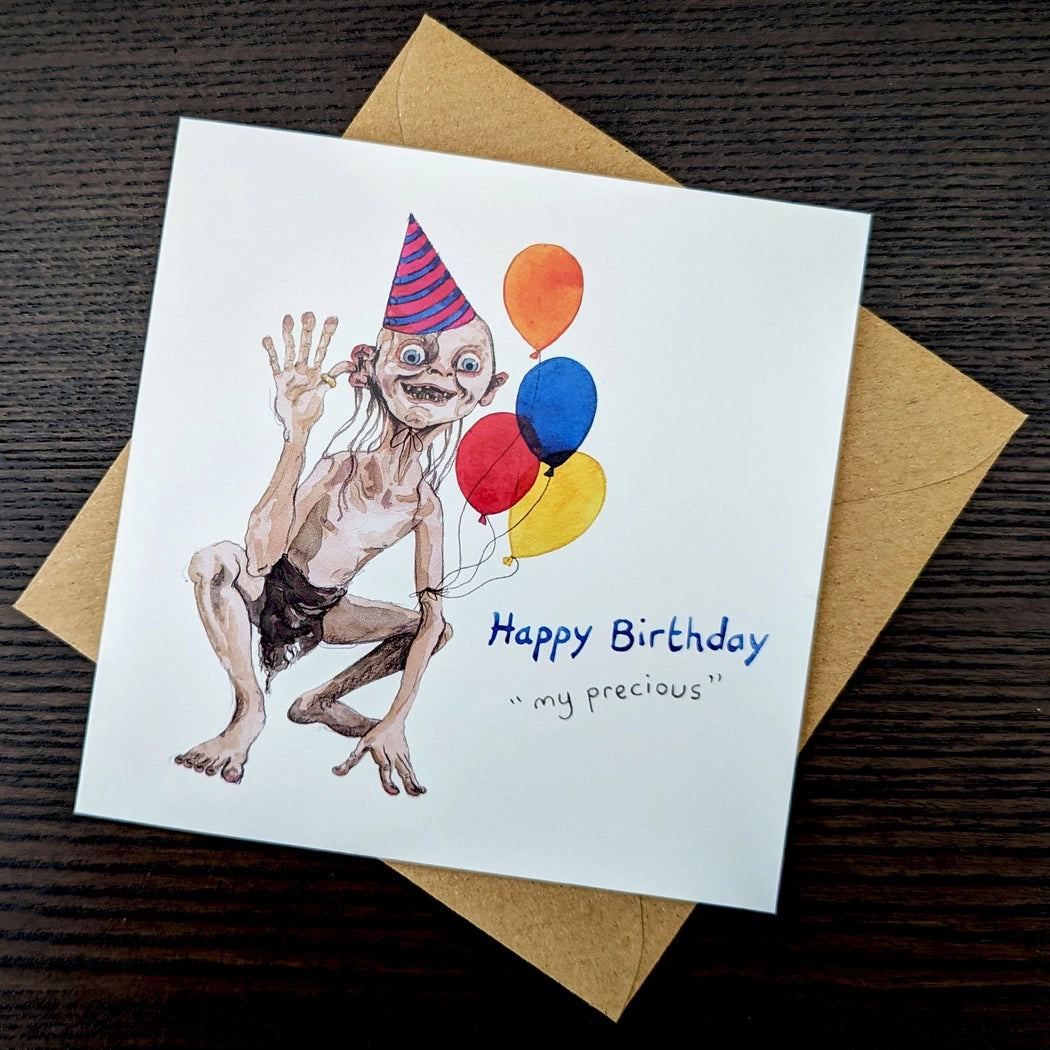 Carte d'anniversaire Gollum