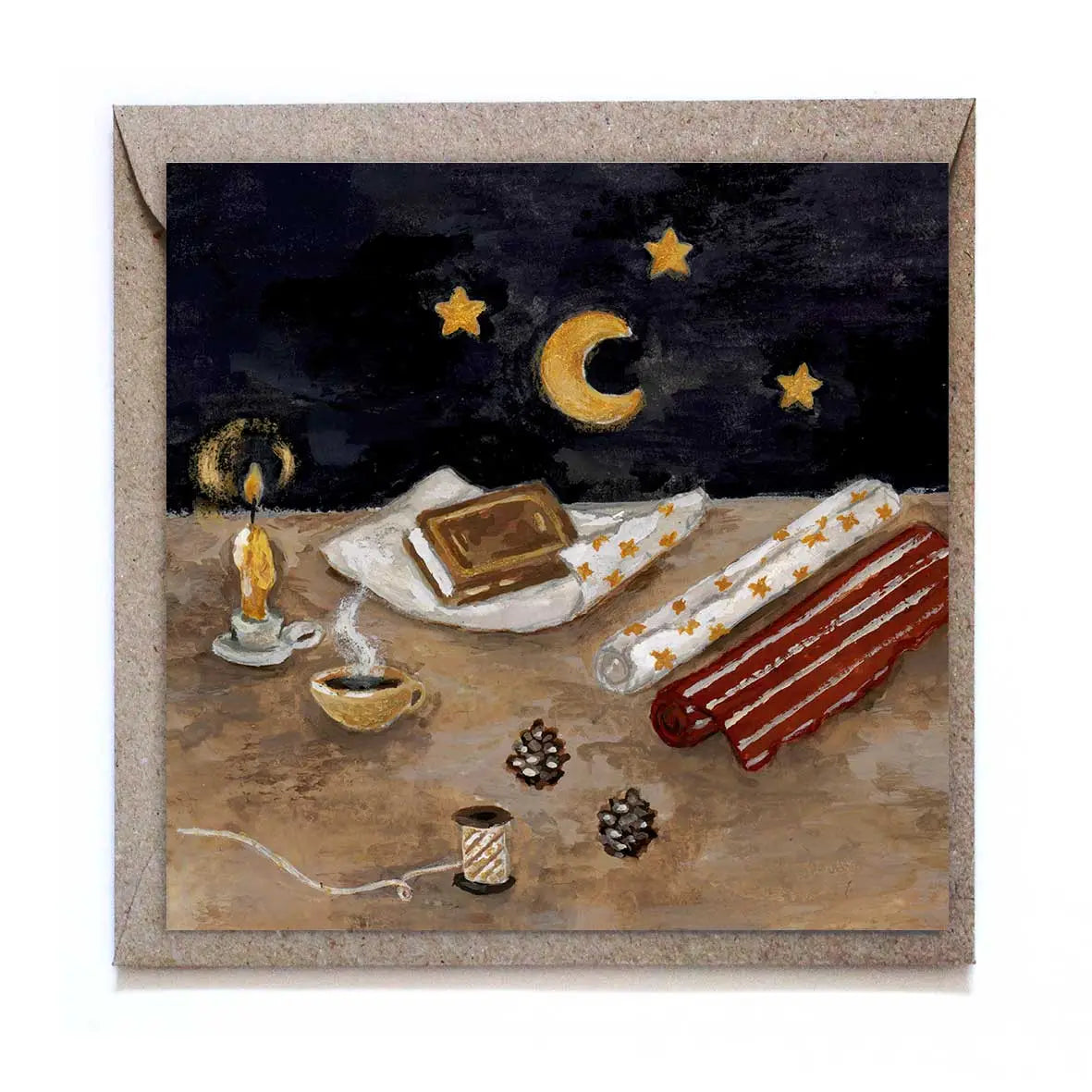 Carte de voeux - Emballer les cadeaux