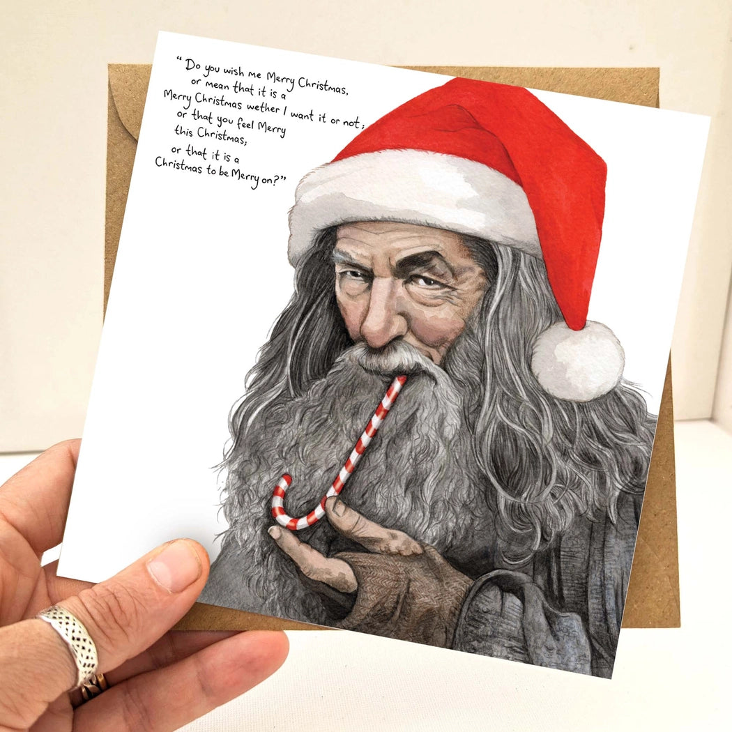 Carte de noël Gandalf
